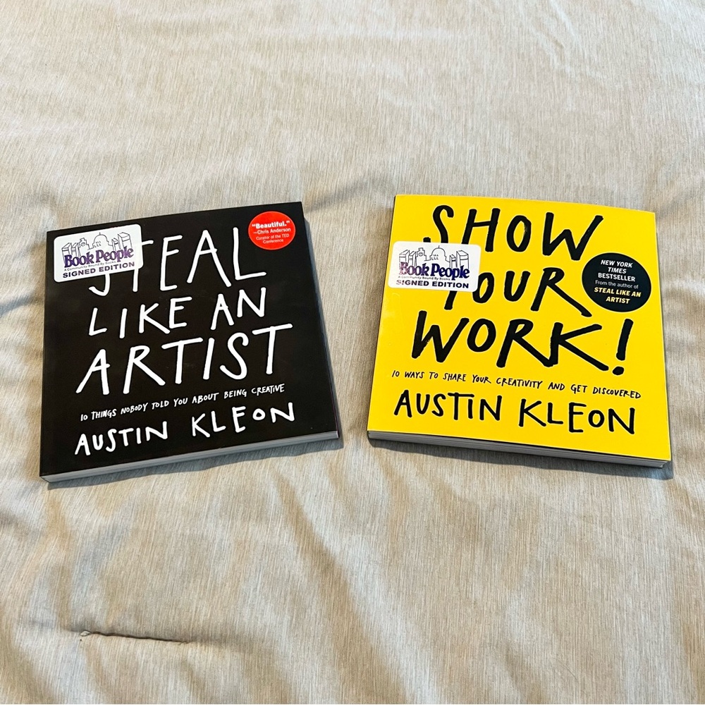 Signed Set: Steal Like an Artist & Show Your‎ Work! by Austin Kleon 2012/2014